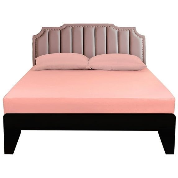 Lirex Twin XL Size Fitted Sheet, 100% Cotton, 300 Thread Count, Pink