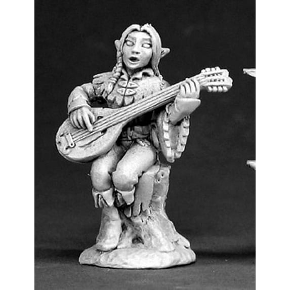 Liriel Silverlocks Female Elf Bard Miniature 25mm Heroic Scale Dark Heaven Legends Reaper Miniatures