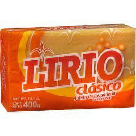 Lirio Yellow Amarillo Cloth Laundry Soap Jabon 400G EA MADE in MEXICO (Pack of 16)