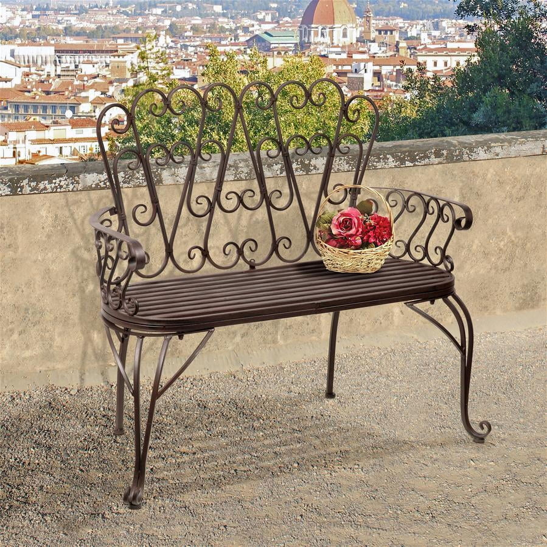 Lirted Cast Iron Garden Benches for Outdoors, Outdoor Benches ...