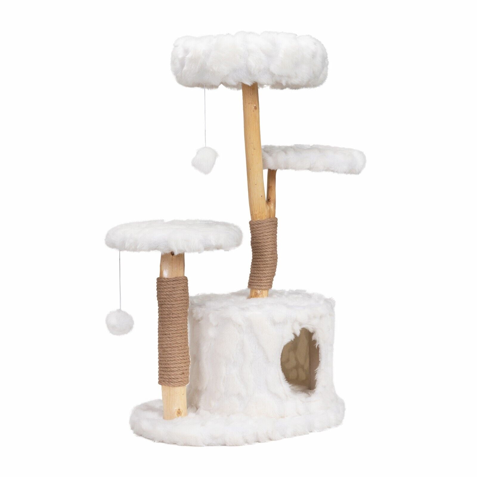 Lirted Cloud Cat Tree Aesthetic, Natural Wood Branch Cat Tree Tower — free download