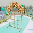 thumbnail image 1 of Lirted Modern Wedding Arch, 2m Gold Wedding Backdrop Flower Stand Portable Balloons Flowers Display Frame for Wedding Party Props Event Christmas Decoration, 1 of 12