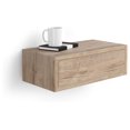 LirtedAura , Riccardo Floating nightstand, Oak, Made in Italy