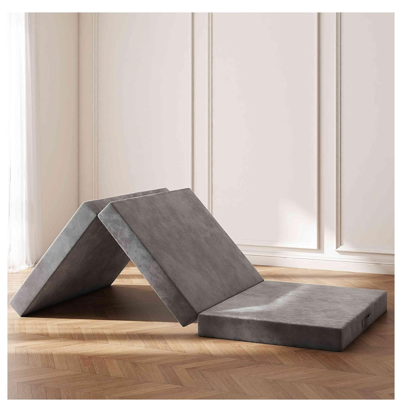 LirtedAura TriFold Memory Foam Mattress, 4 inch Folding Mattress with