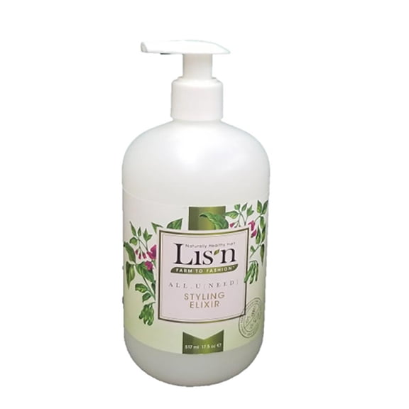 Lis'n Farm To Fashion All.U Need Styling Elixir Gluten Free 17.5 Ounce 475 Milliliters