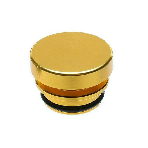 LisFaxbo Billet Aluminum Car Cigarette Lighter Gold Plug Cover For All Vehicles 12 Volt Power Universal