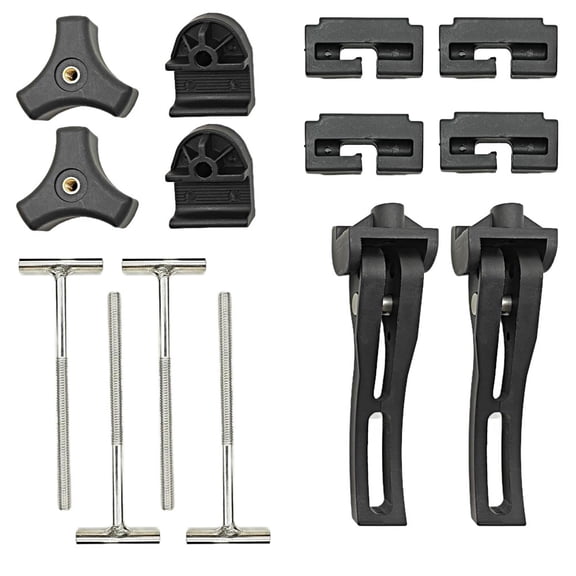 LisFaxbo Body Top Cover T-Bolt Front Fixture Rear Fixture Parts Kit Fits Hard Quad-fold or Hard Tri-fold Truck Bed Cover Universal