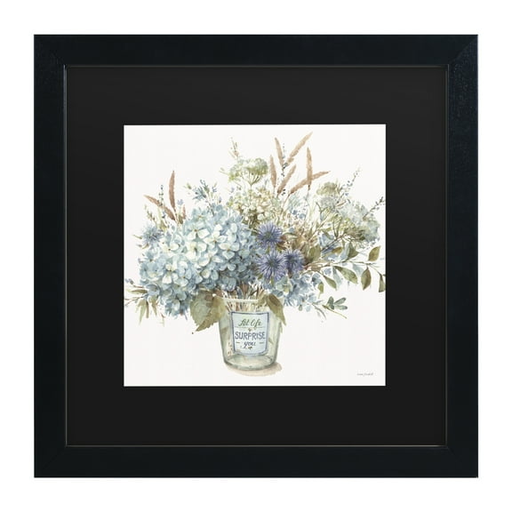 Lisa Audit 'Bohemian Blue 02 Square' Matted Framed Art