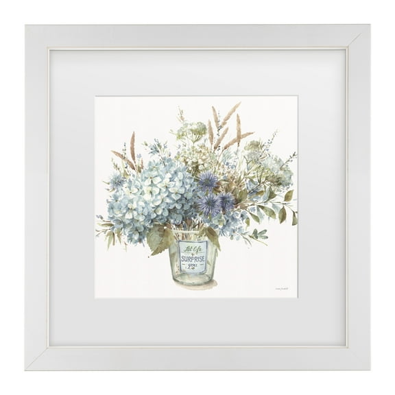 Lisa Audit 'Bohemian Blue 02 Square' Matted Framed Art