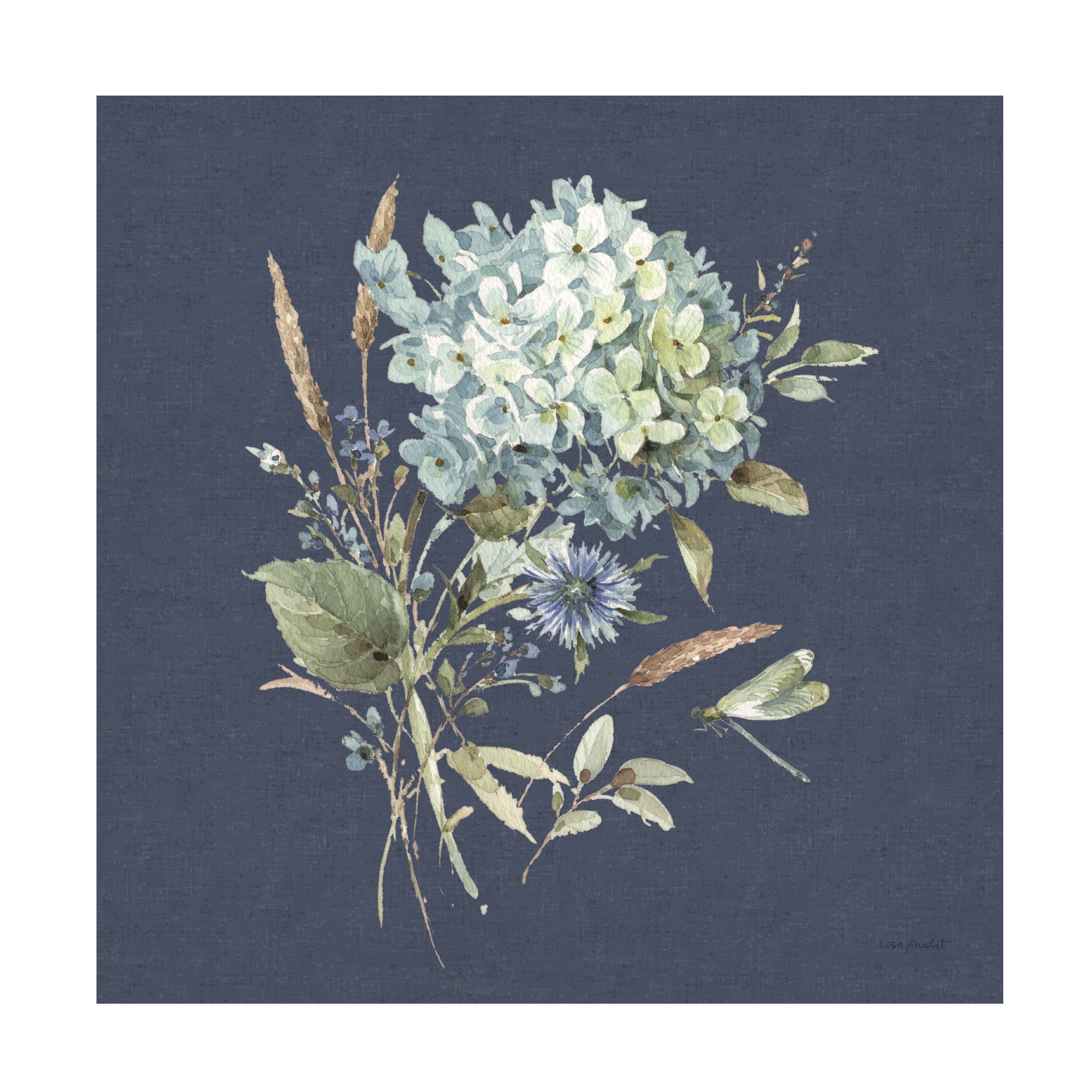 Lisa Audit 'Bohemian Blue 03 on blue' Canvas Art
