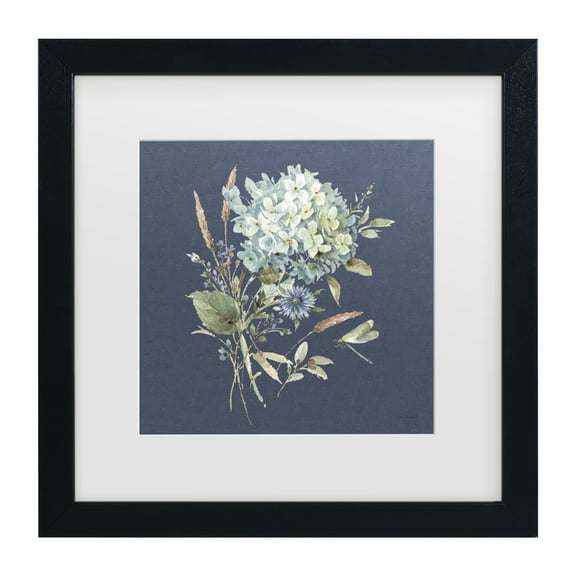 Lisa Audit 'Bohemian Blue 03 on blue' Matted Framed Art