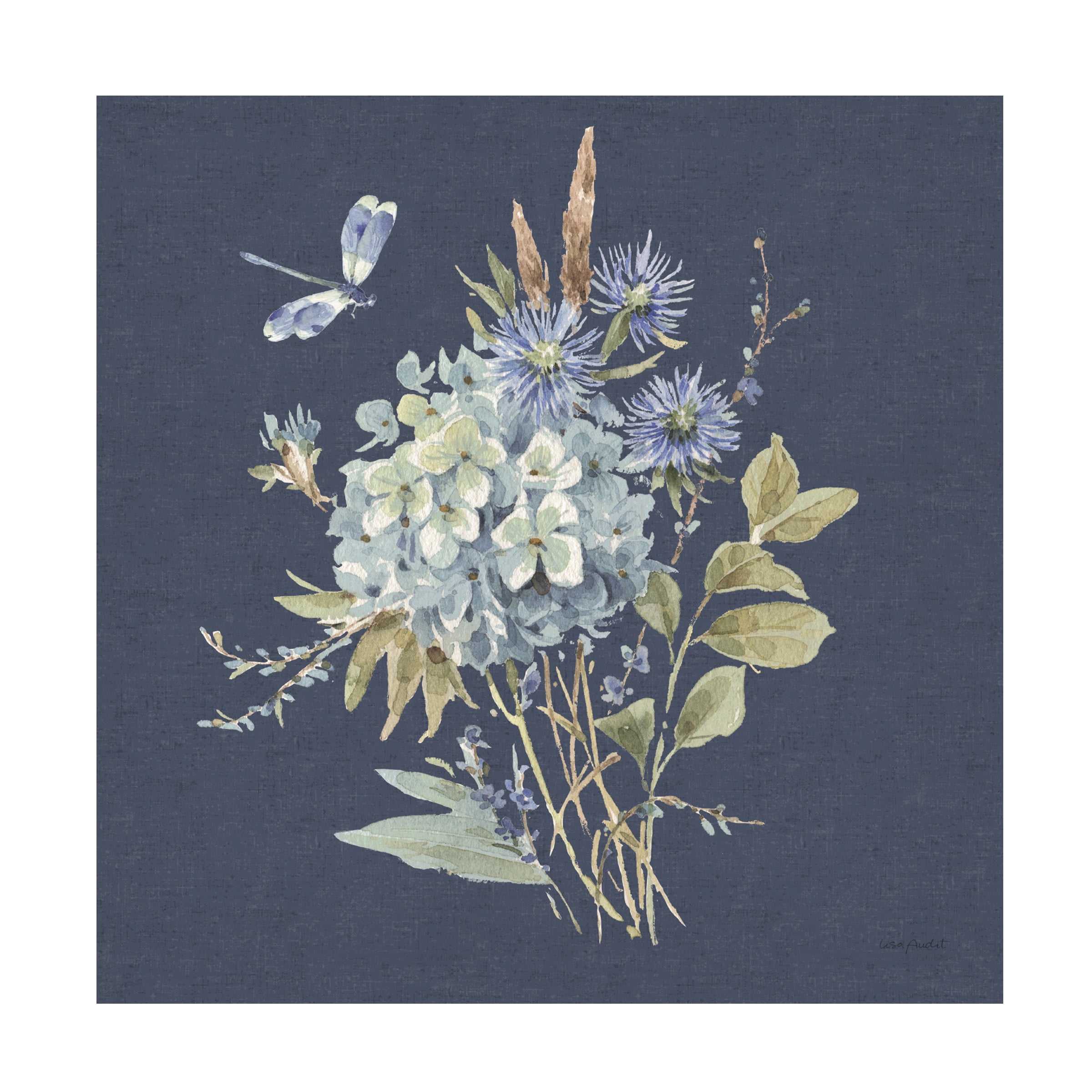 Lisa Audit 'Bohemian Blue 04 on blue' Canvas Art