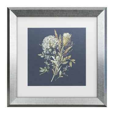 Lisa Audit 'Bohemian Blue 05 on blue' Matted Framed Art