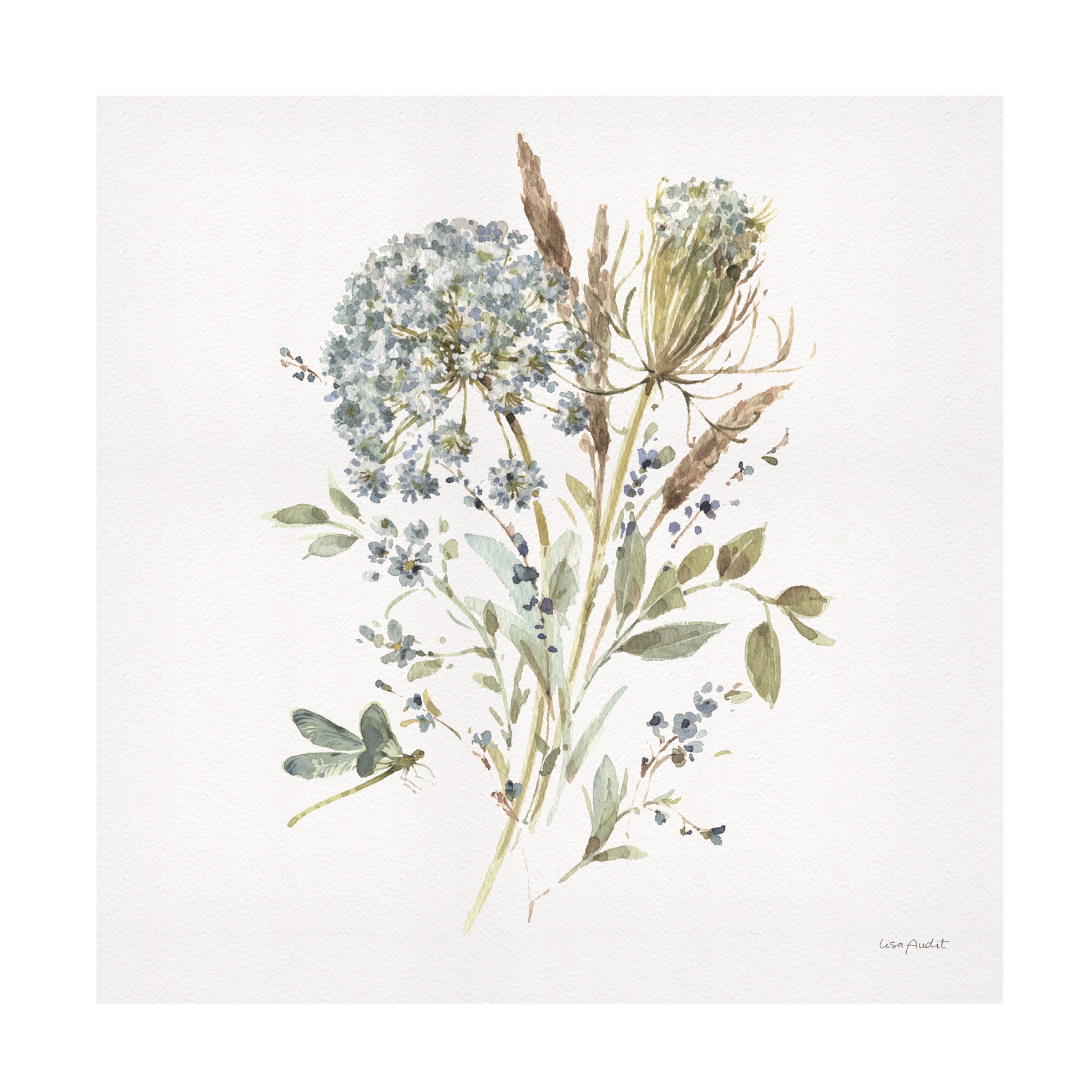 Lisa Audit 'Bohemian Blue 05 on white' Canvas Art