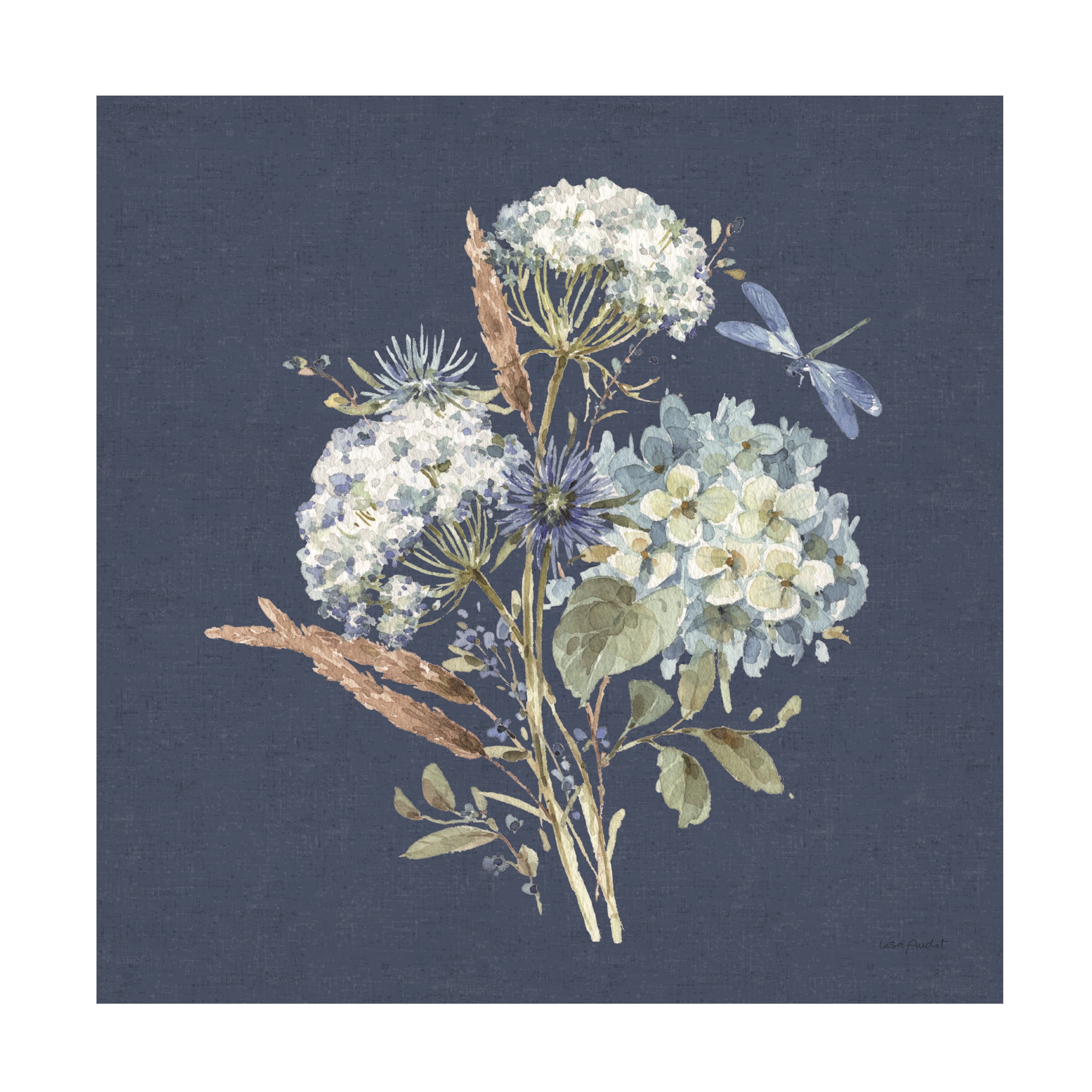 Lisa Audit 'Bohemian Blue 06 on blue' Canvas Art