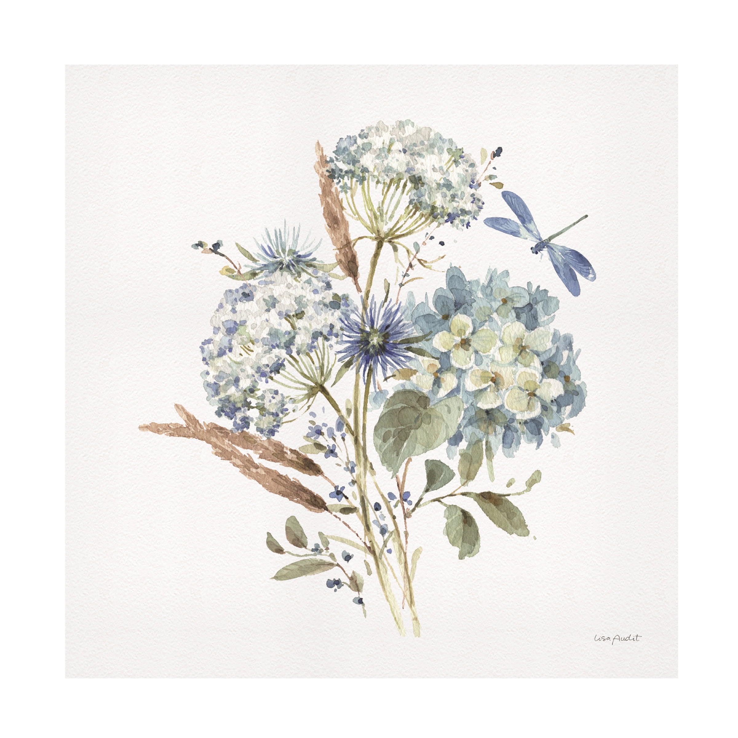 Lisa Audit 'Bohemian Blue 06 on white' Canvas Art
