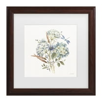 Lisa Audit 'Bohemian Blue 06 on white' Matted Framed Art