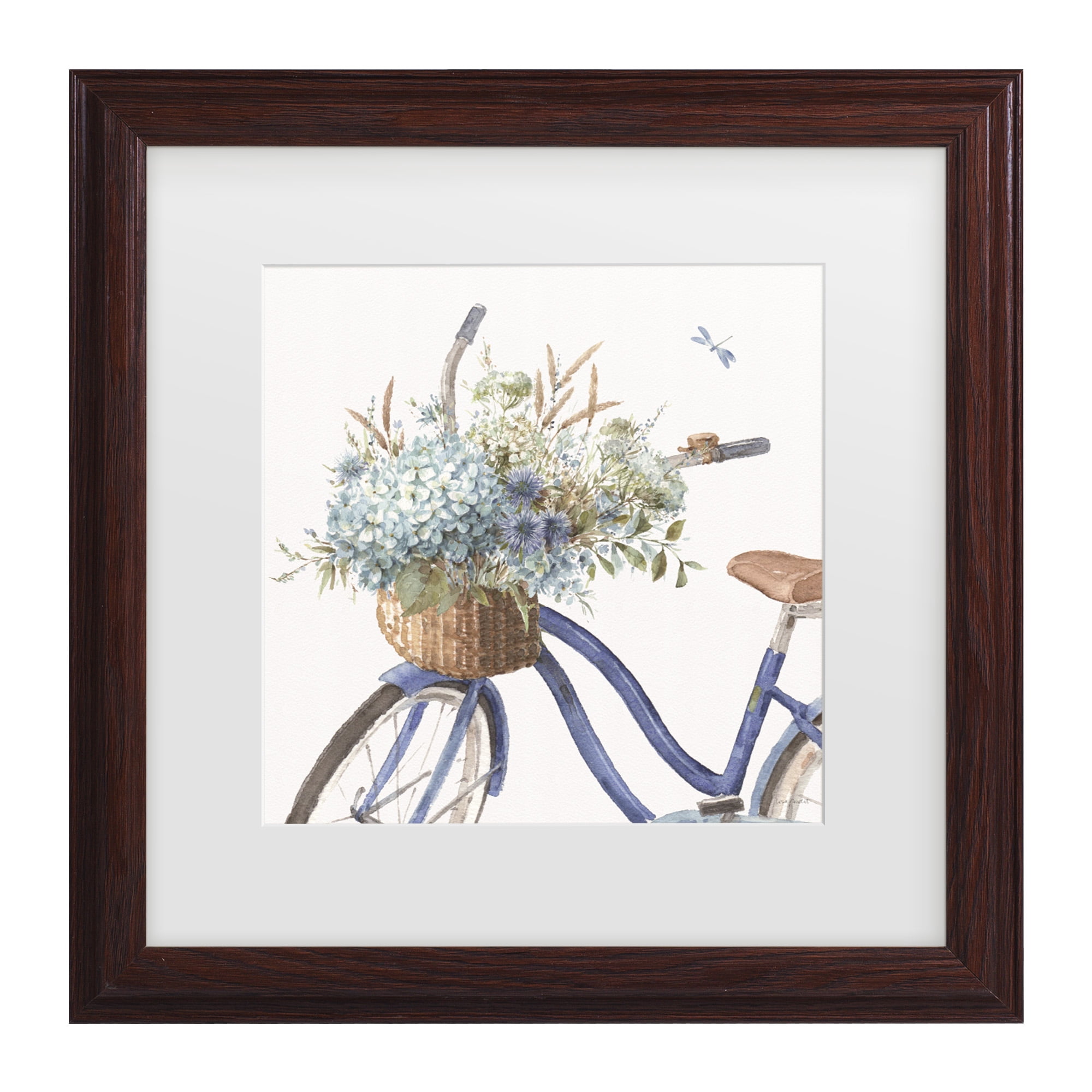 Lisa Audit 'Bohemian Blue 08 Square' Matted Framed Art