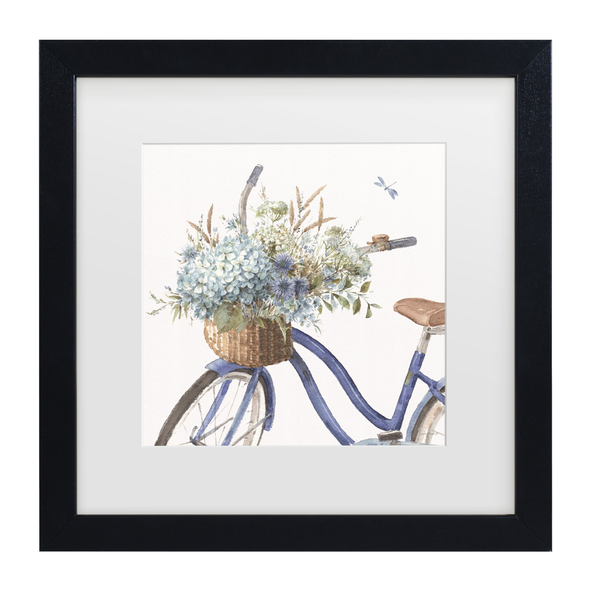 Lisa Audit 'Bohemian Blue 08 Square' Matted Framed Art