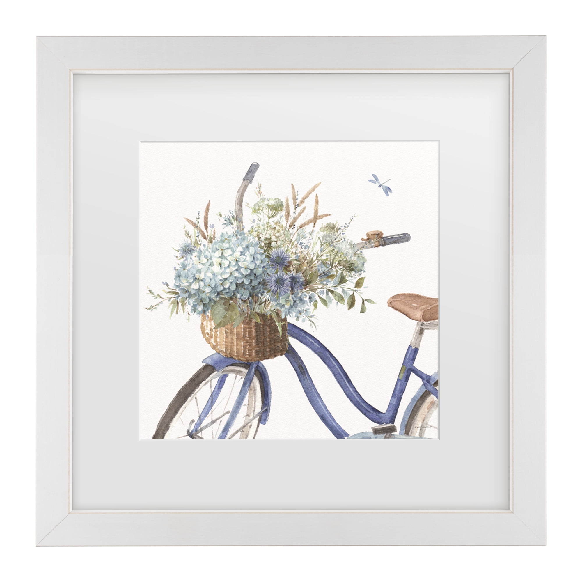 Lisa Audit 'Bohemian Blue 08 Square' Matted Framed Art