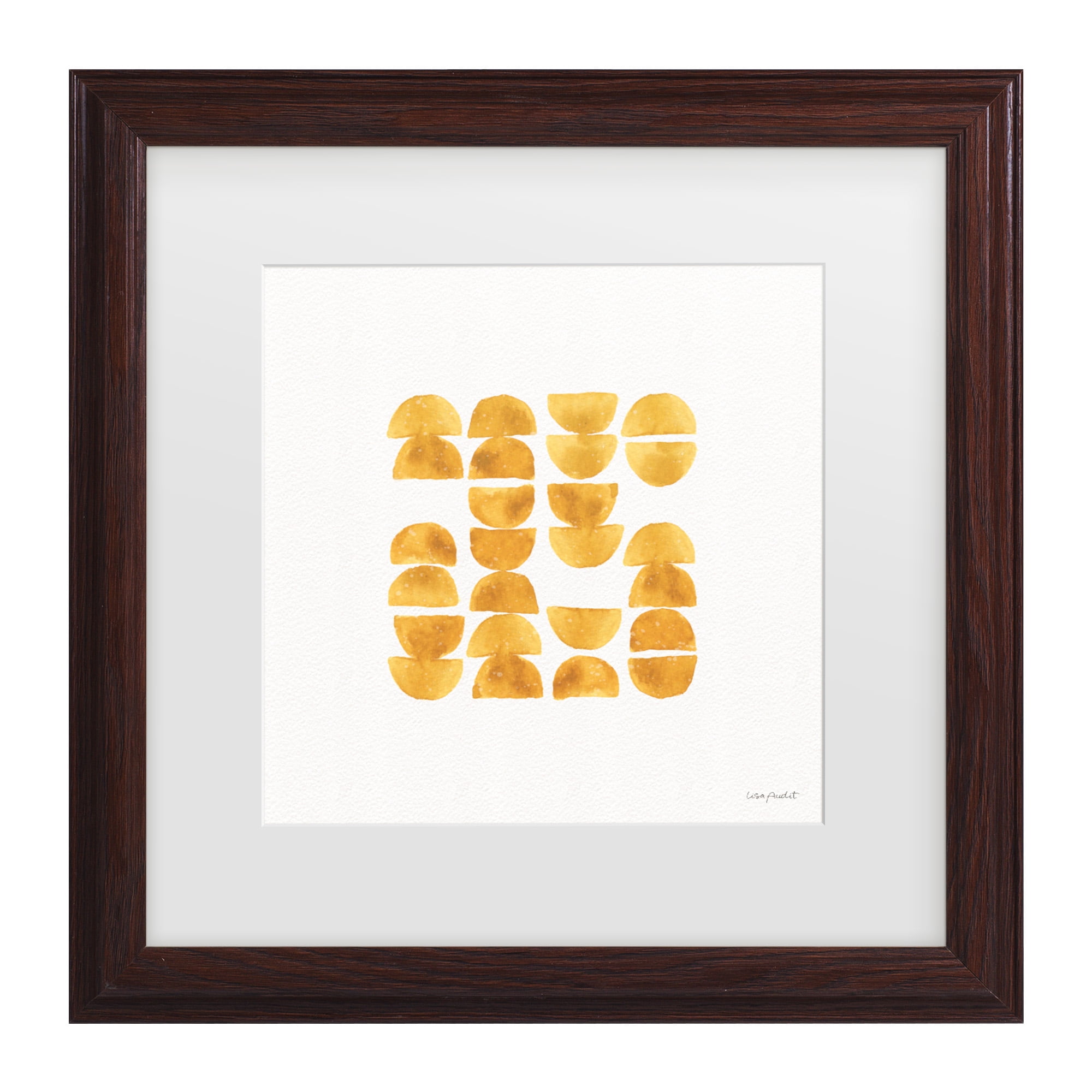 Lisa Audit 'Happy Yellow 13' Matted Framed Art