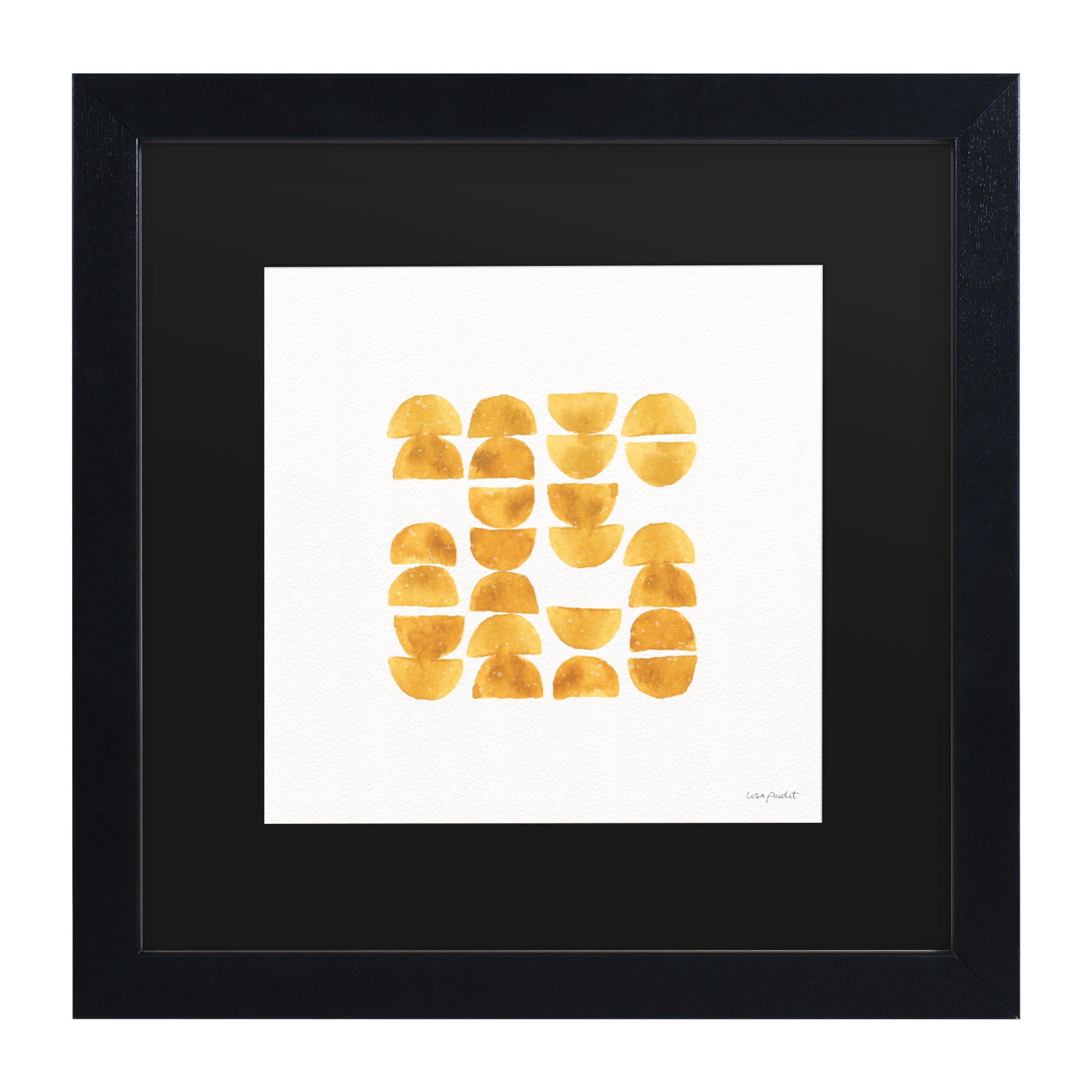 Lisa Audit 'Happy Yellow 13' Matted Framed Art