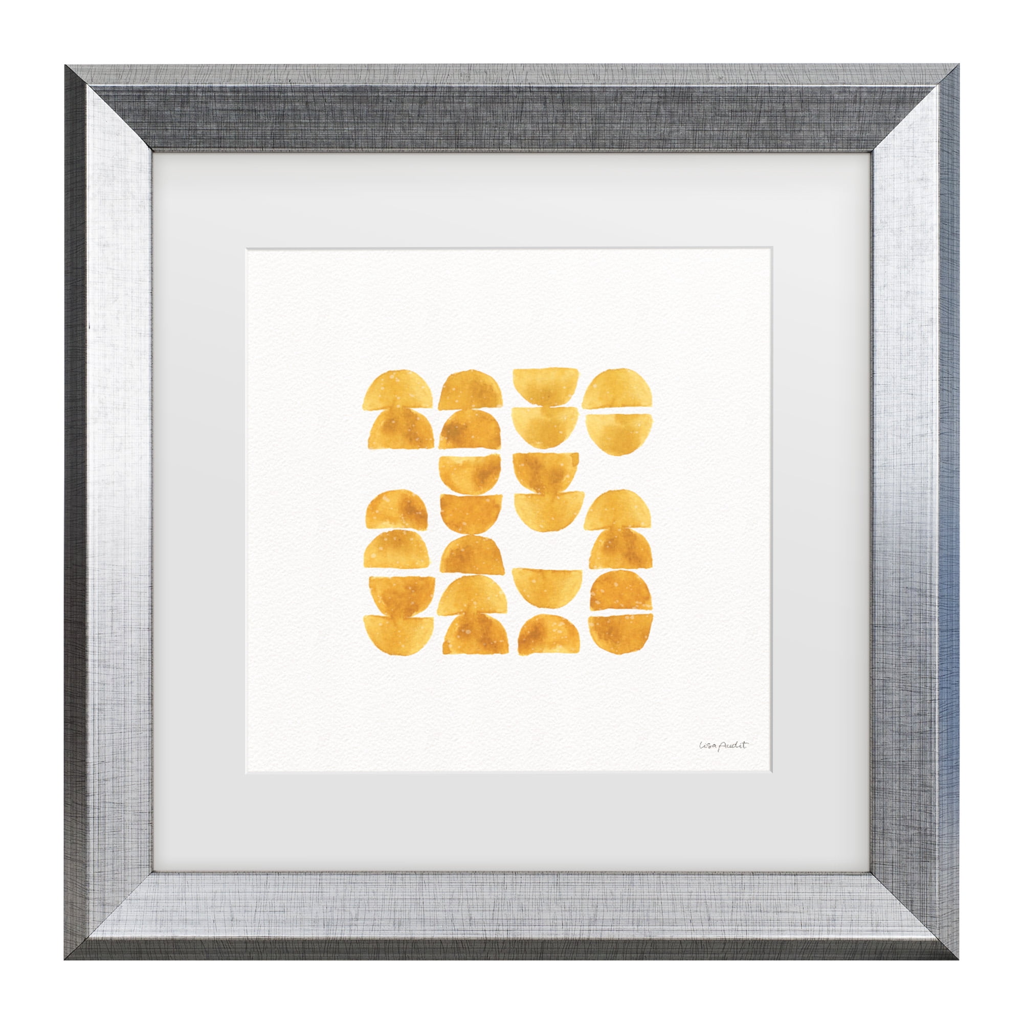 Lisa Audit 'Happy Yellow 13' Matted Framed Art