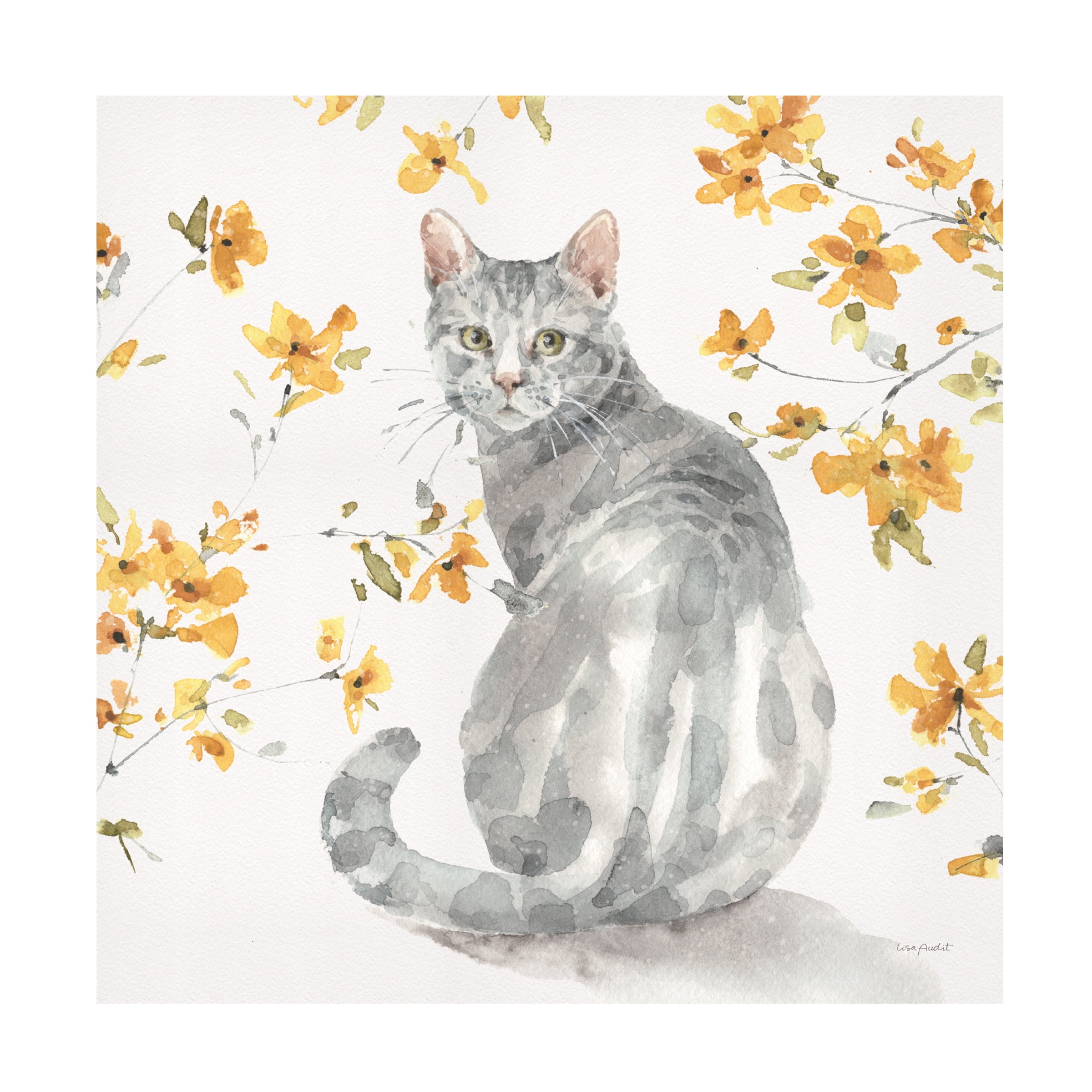 Lisa Audit 'Happy Yellow 14B' Canvas Art