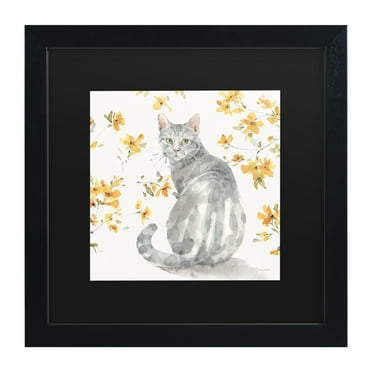 Lisa Audit 'Happy Yellow 14B' Matted Framed Art
