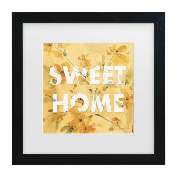 Lisa Audit 'Happy Yellow 16A' Matted Framed Art