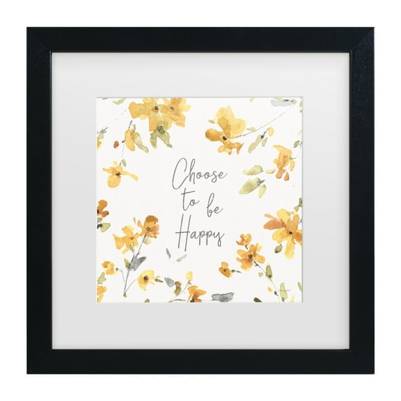 Lisa Audit 'Happy Yellow 20' Matted Framed Art
