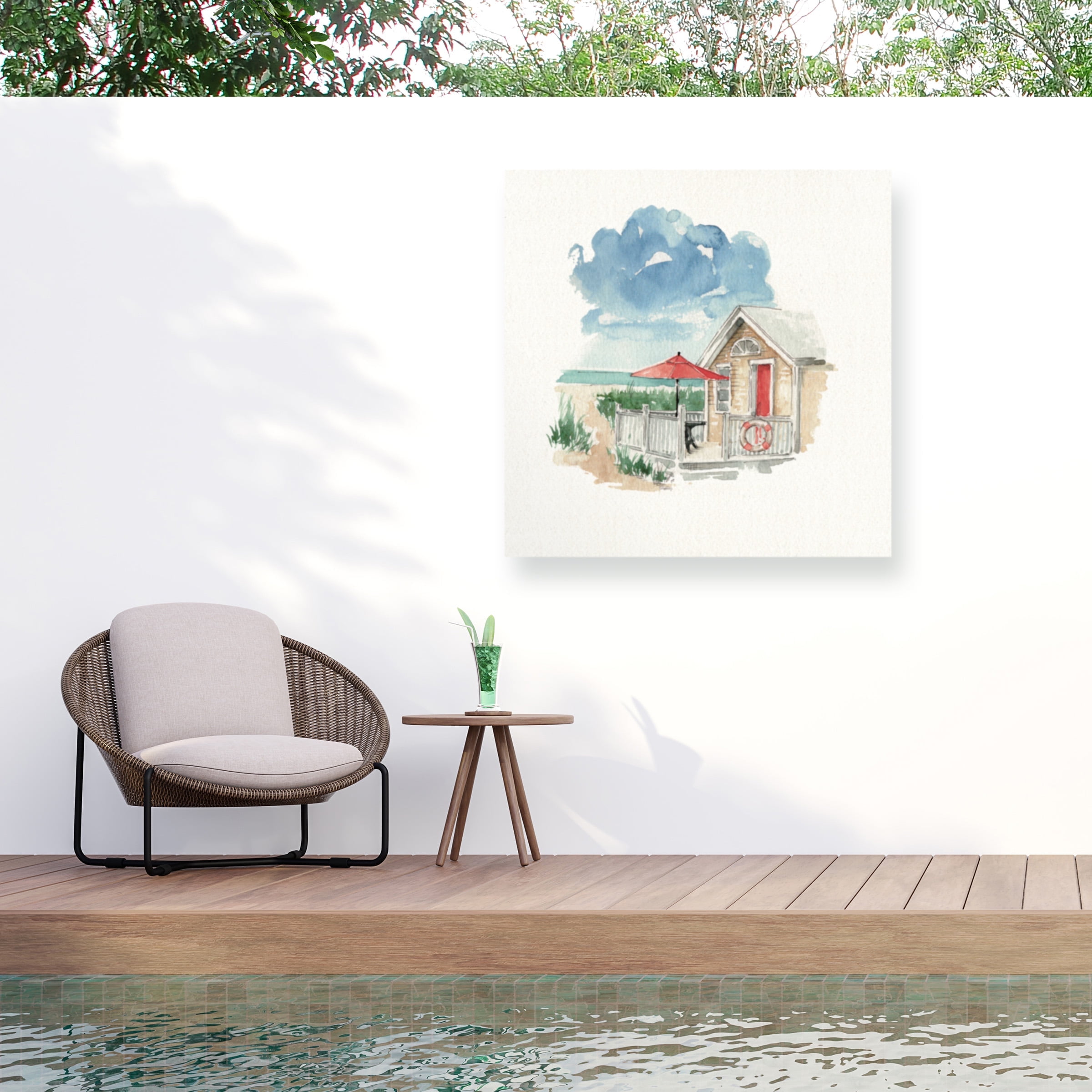 Lisa Audit 'In The Moment IV' Outdoor Canvas 14x14