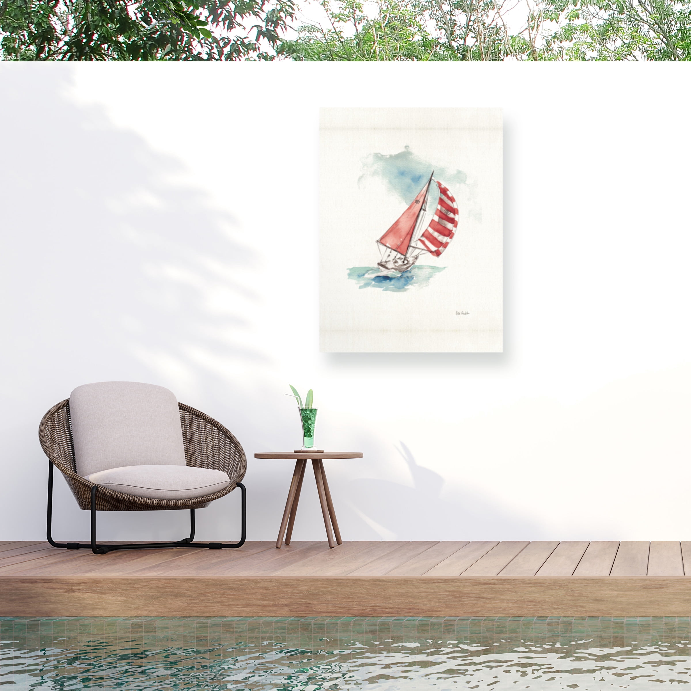 Lisa Audit 'In the Moment II' Outdoor Canvas 19x19