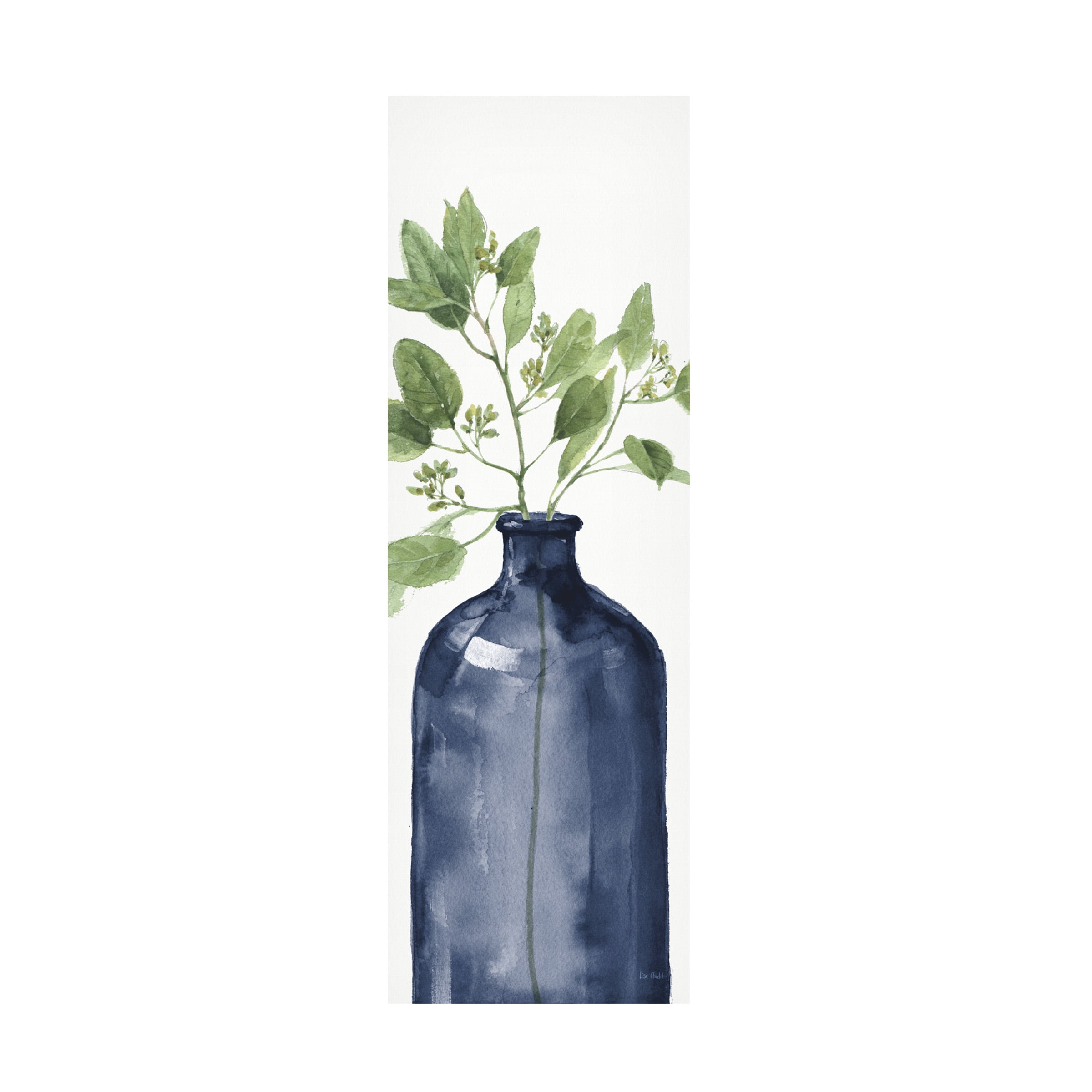 Lisa Audit 'Mixed Greenery I Navy' Canvas Art