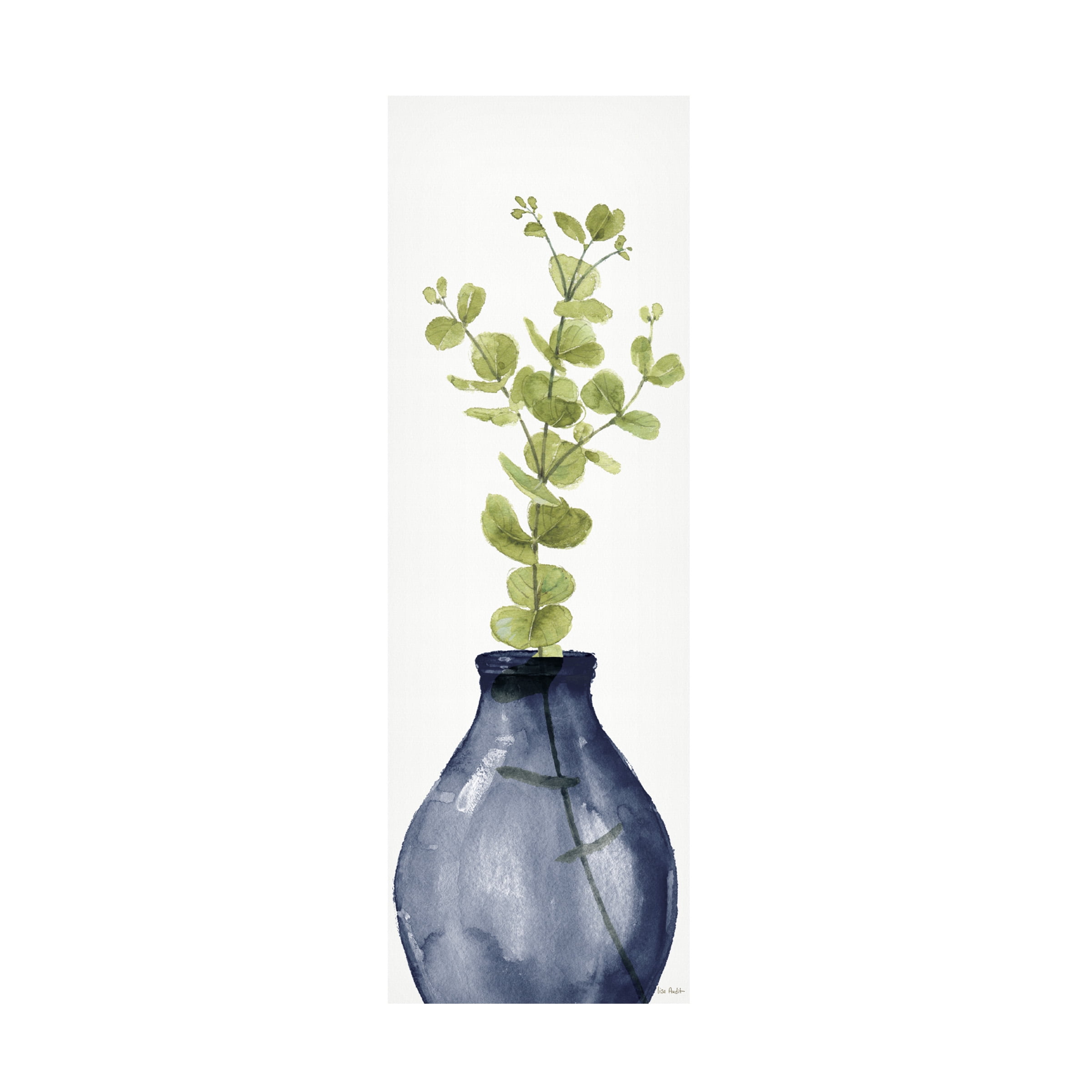 Lisa Audit 'Mixed Greenery II Navy' Canvas Art