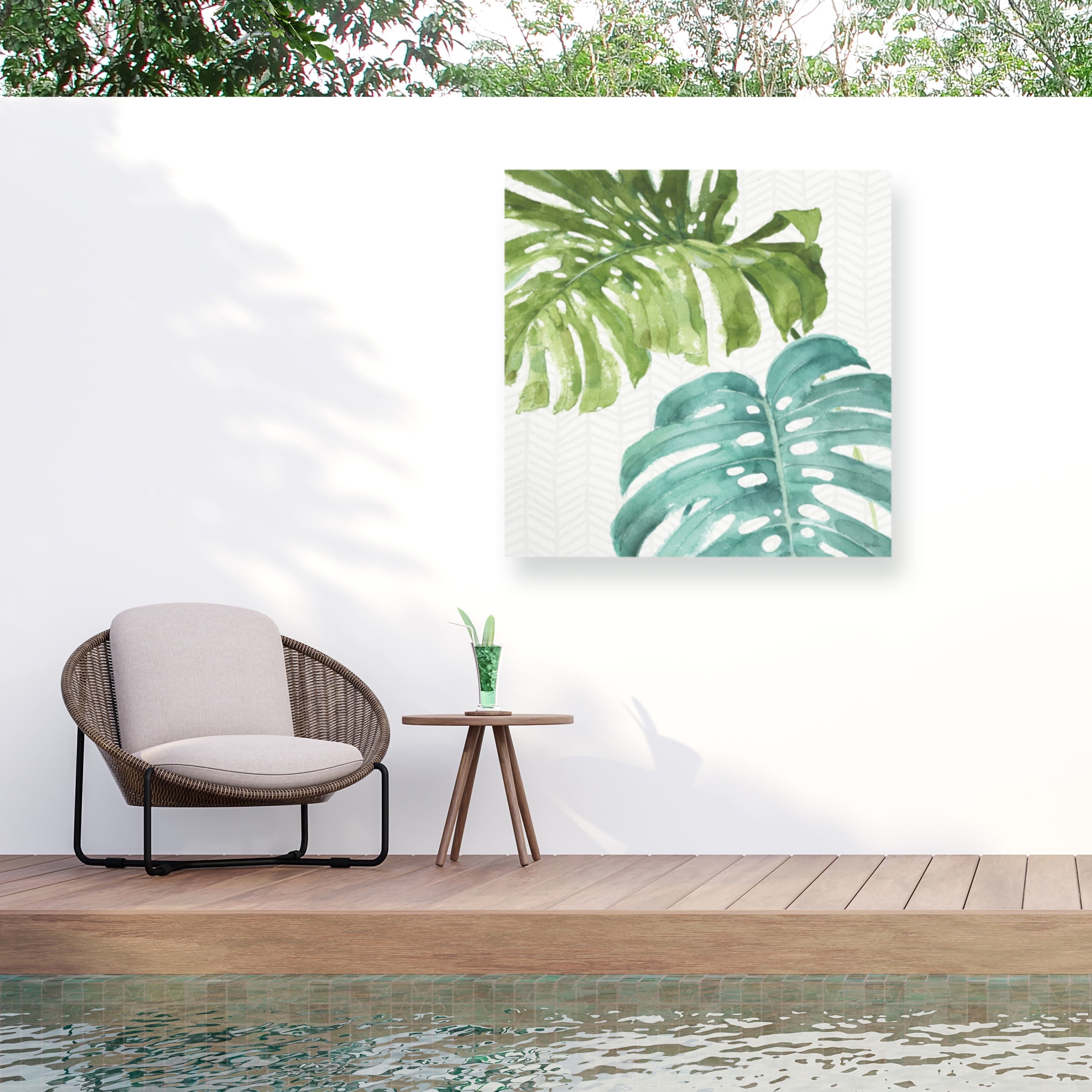 Lisa Audit 'Mixed Greens LXXVI' Outdoor Canvas 14x19