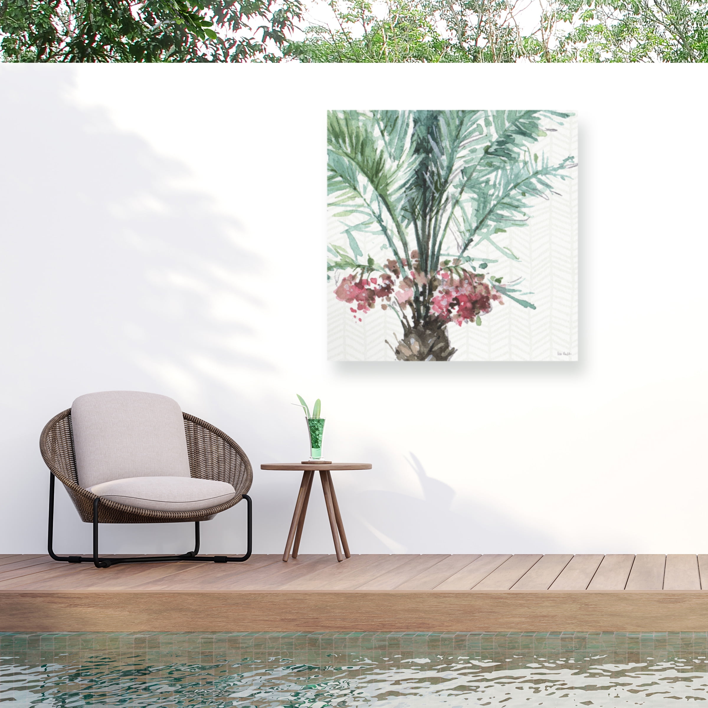 Lisa Audit 'Mixed Greens V' Outdoor Canvas 18x24