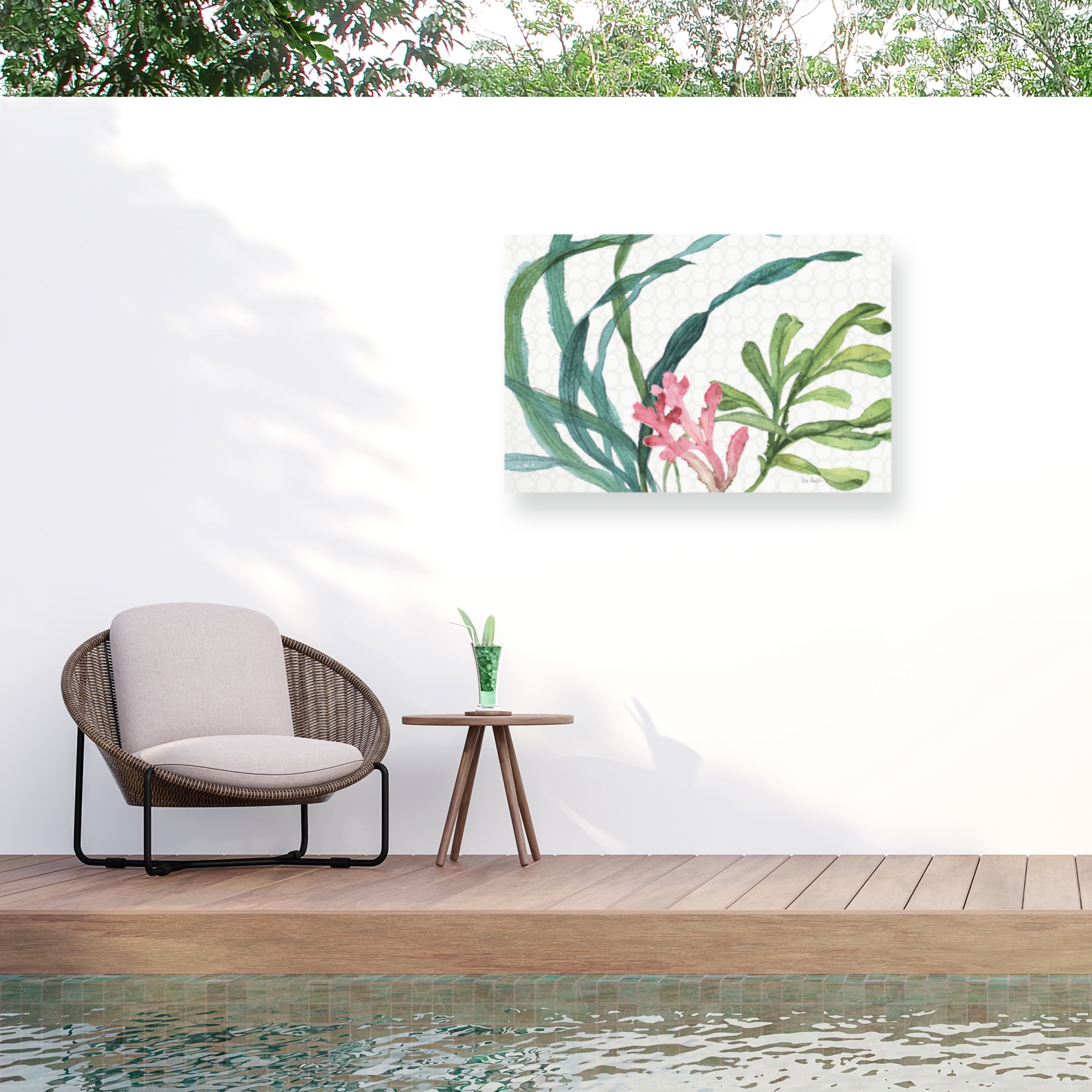 Lisa Audit 'Mixed Greens XVII' Outdoor Canvas 30x35