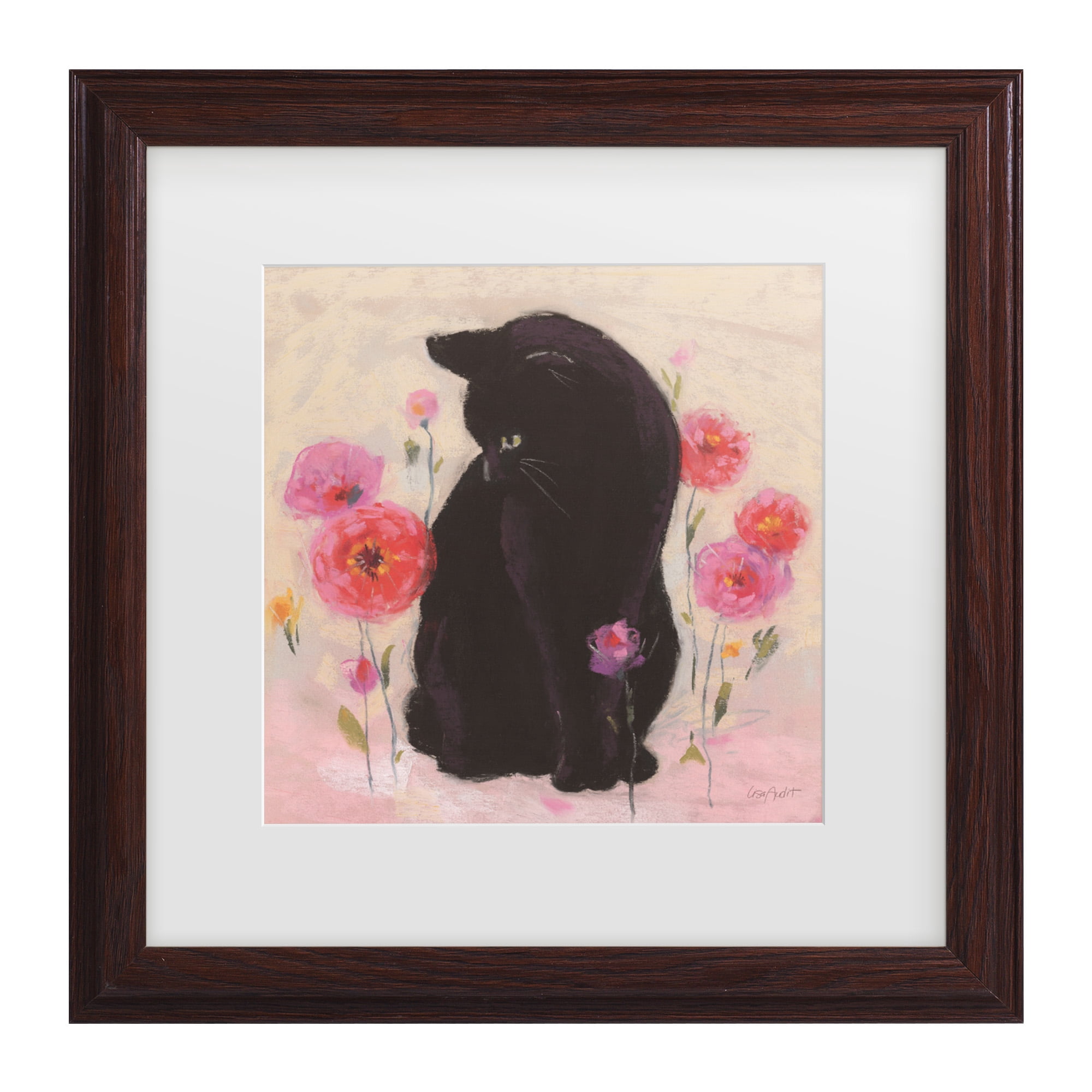 Lisa Audit 'Nina the Cat 01' Matted Framed Art