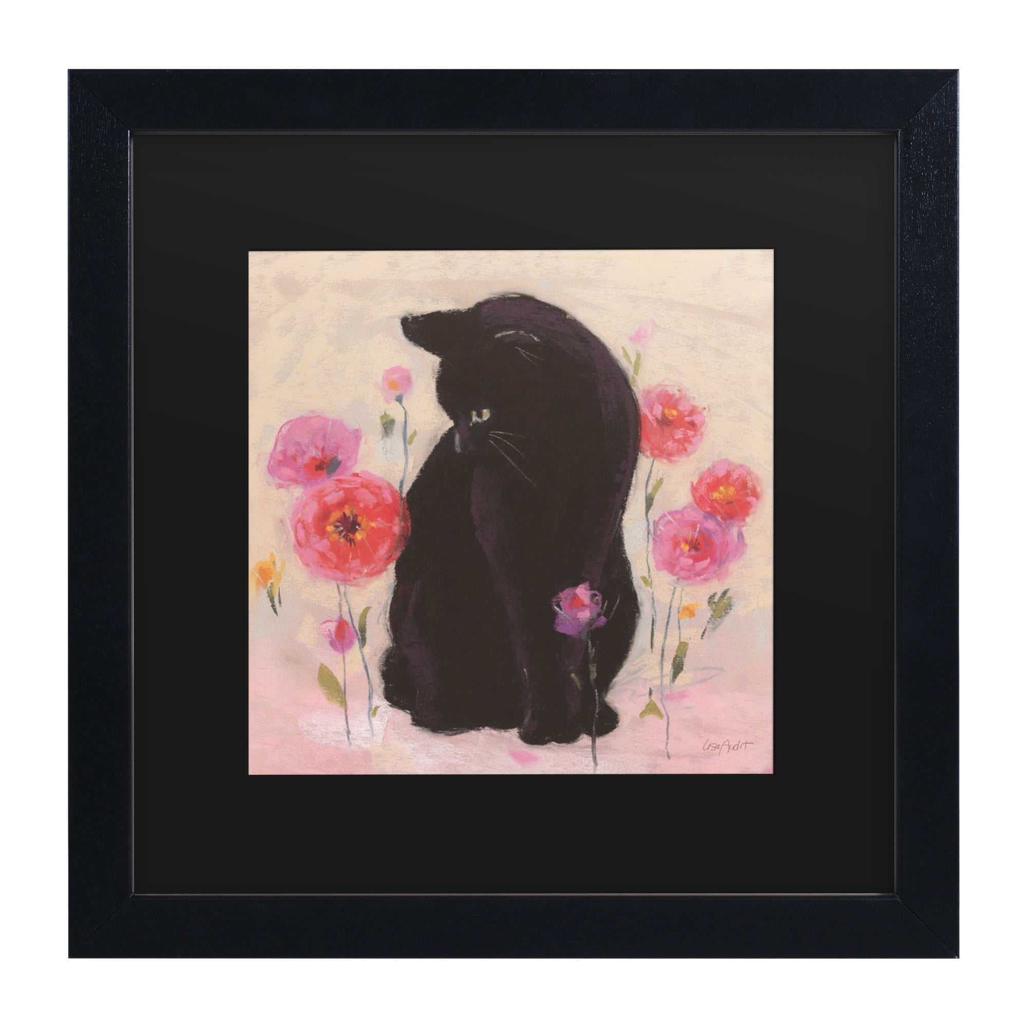 Lisa Audit 'Nina the Cat 01' Matted Framed Art
