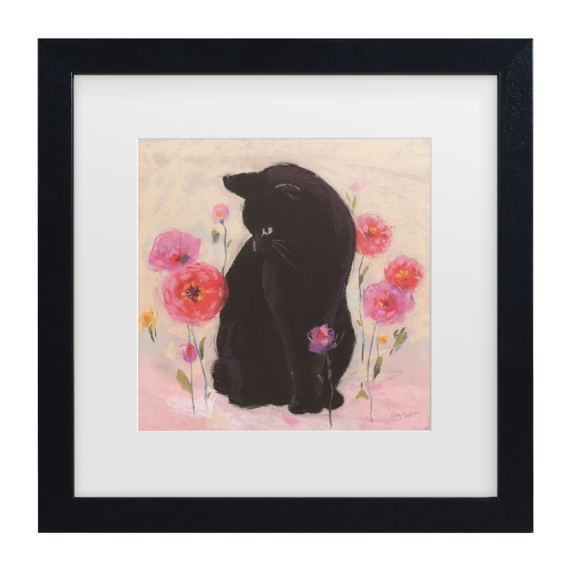 Lisa Audit 'Nina the Cat 01' Matted Framed Art