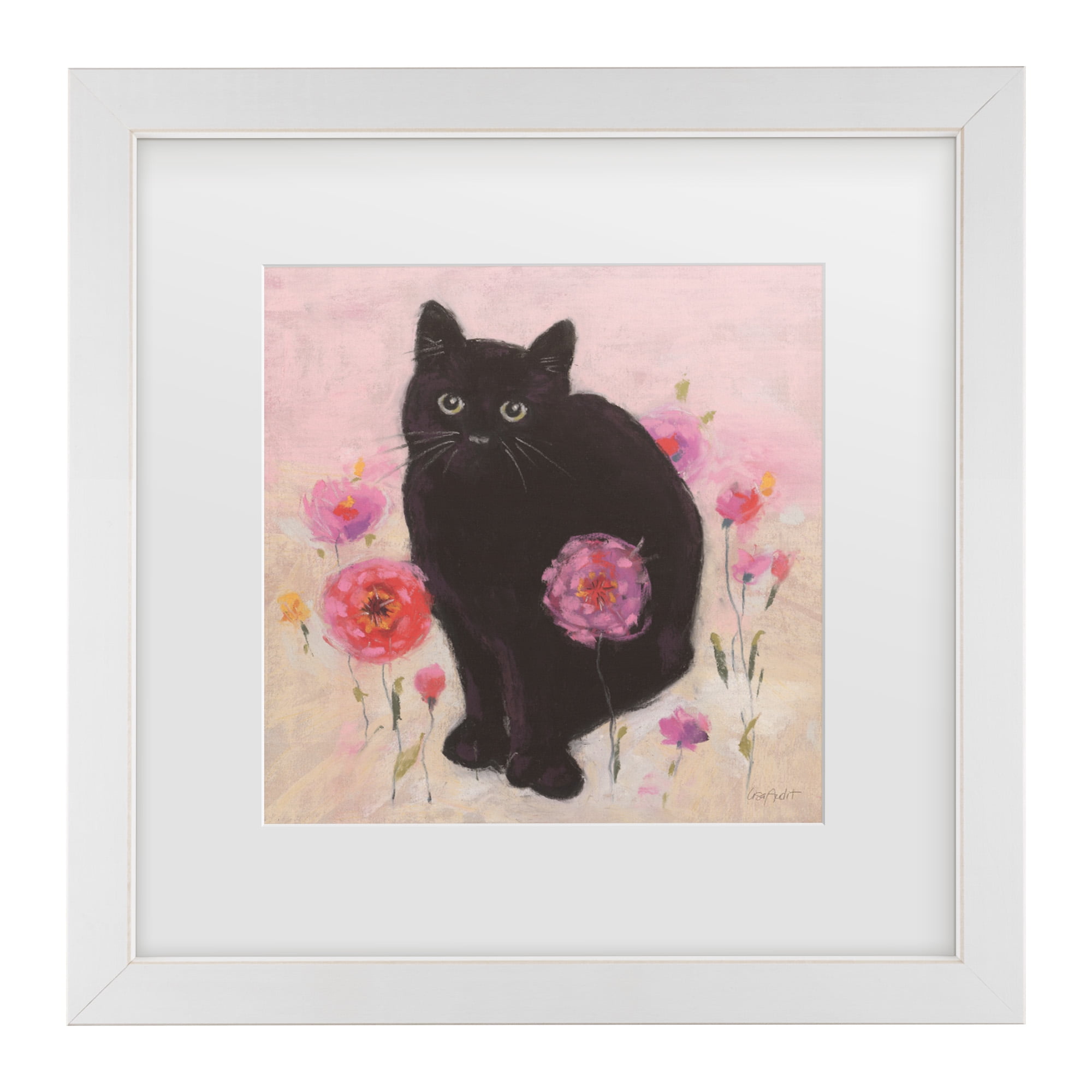 Lisa Audit 'Nina the Cat 02' Matted Framed Art