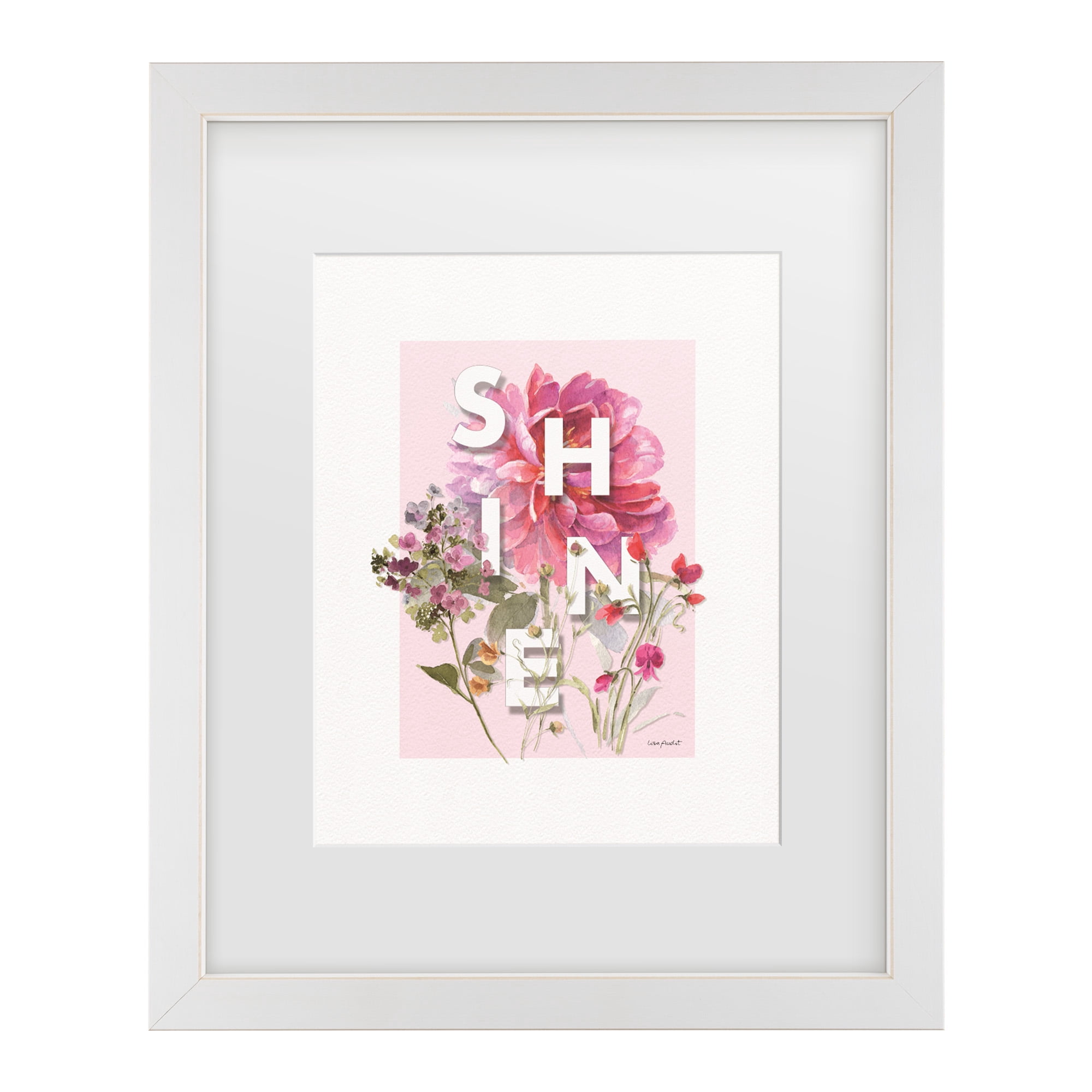 Lisa Audit 'Obviously Pink 08' Matted Framed Art