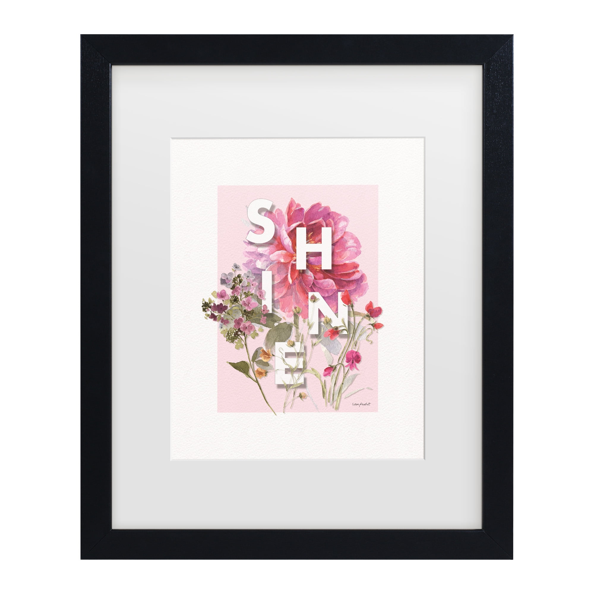 Lisa Audit 'Obviously Pink 08' Matted Framed Art