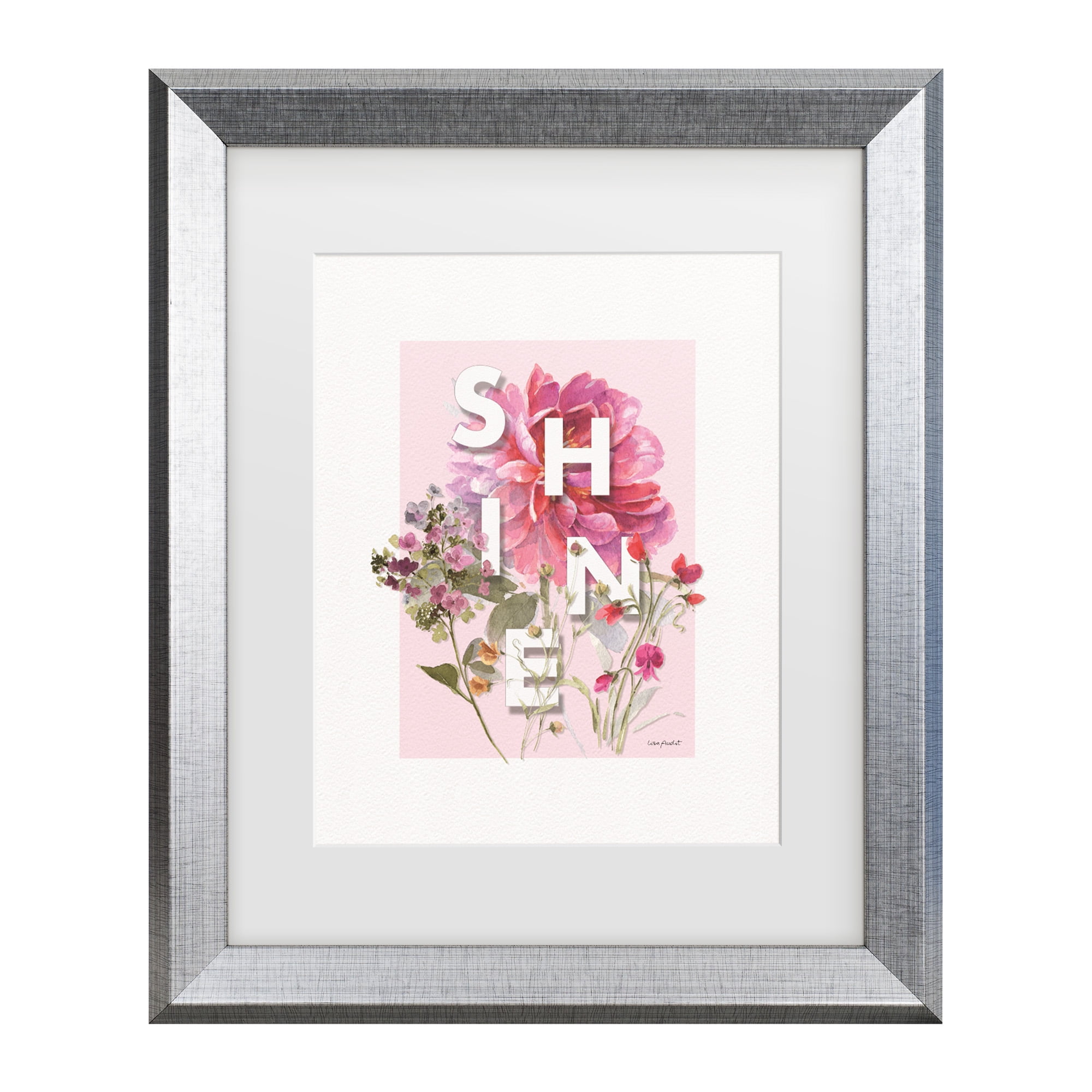 Lisa Audit 'Obviously Pink 08' Matted Framed Art