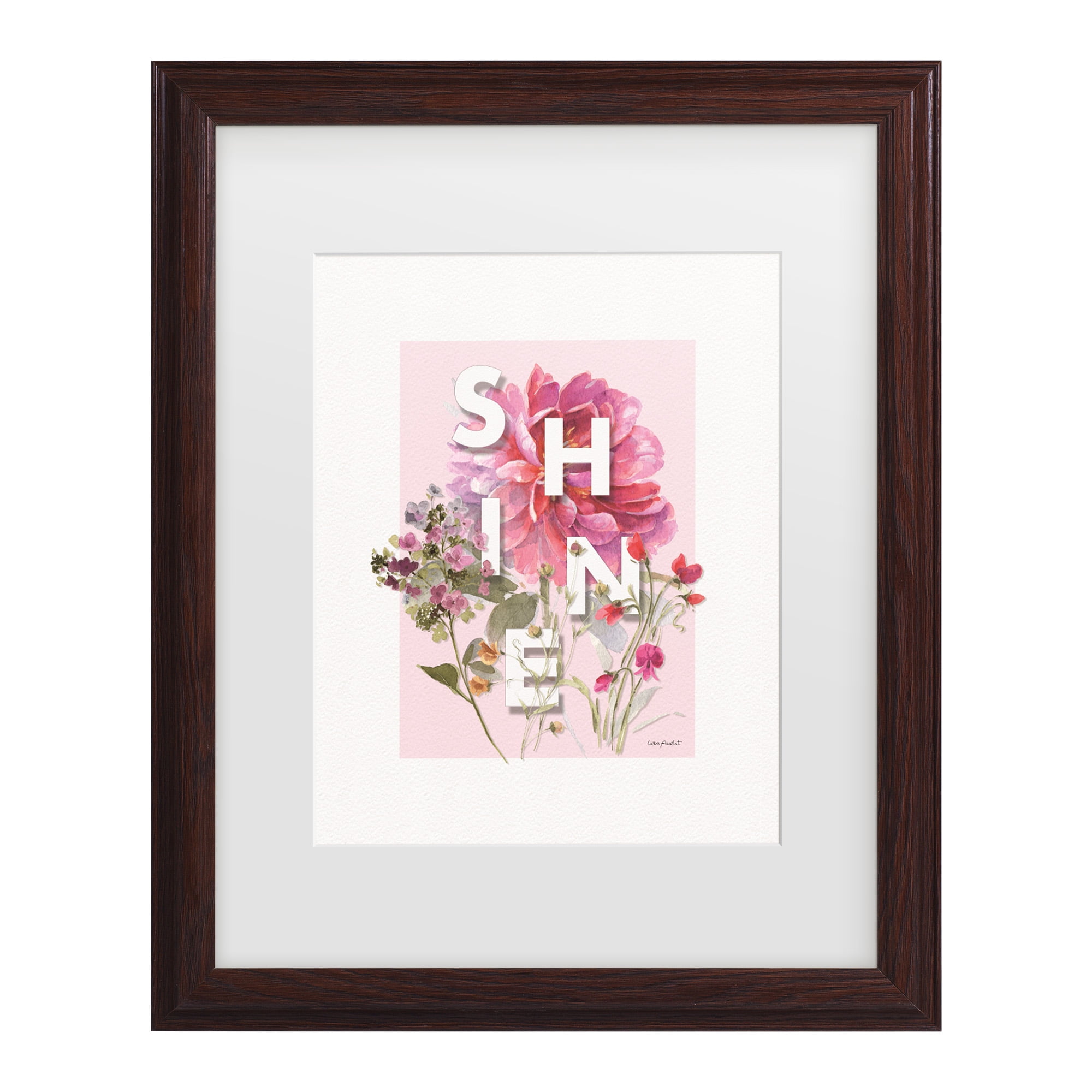 Lisa Audit 'Obviously Pink 08' Matted Framed Art