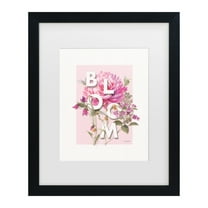 Lisa Audit 'Obviously Pink 09' Matted Framed Art