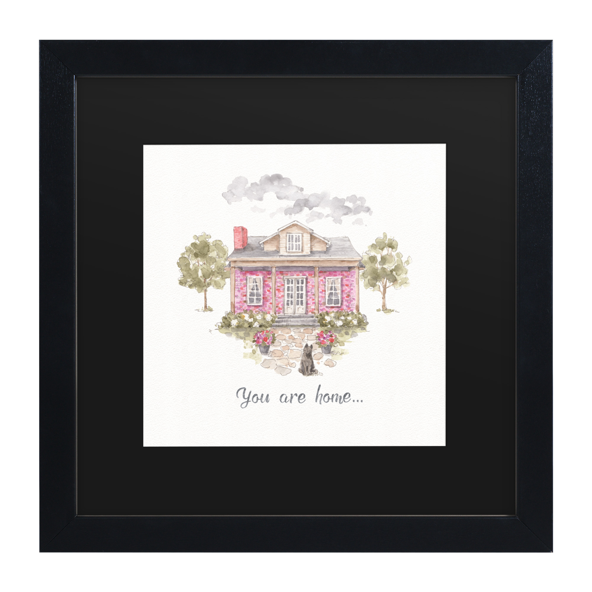 Lisa Audit 'Obviously Pink 17' Matted Framed Art