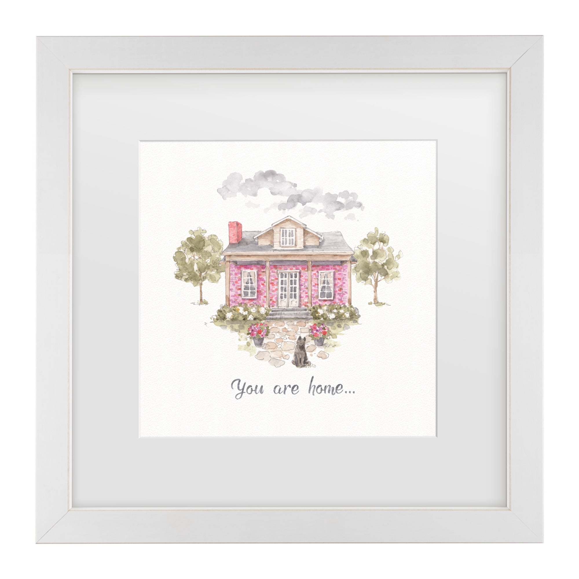 Lisa Audit 'Obviously Pink 17' Matted Framed Art