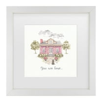 Lisa Audit 'Obviously Pink 17' Matted Framed Art